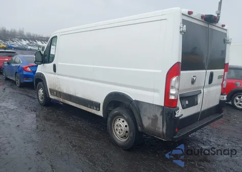 2023 Ram Promaster 2500 Low Roof 136 Wb z USA, uszkodzony, nr VIN 3C6LRVVG6PE553248